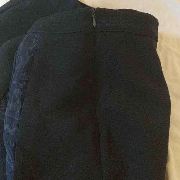 Navy dress skirt with lace and paneling detail - Picture 4 of 6